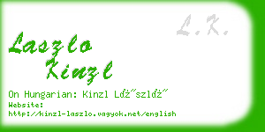 laszlo kinzl business card